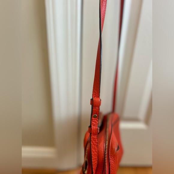 Tory Burch Leather Logo Shoulder/crossbody purse  color: Orange - Picture 3 of 9